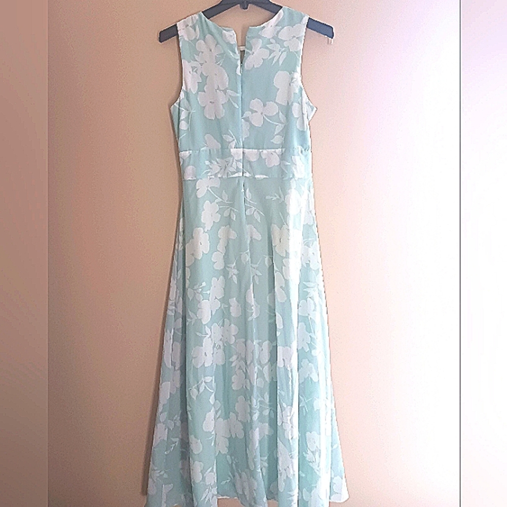 R&K Mint Green & White Floral Maxidress - Picture 3 of 7